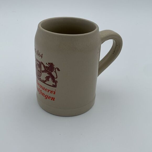 Vintage German stoneware beer stine mug Lowenbrauerei Wasseralfingen Seit 1864 - Picture 7 of 9